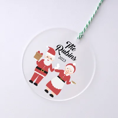 Clear Personalized Ornament for Christmas Decor