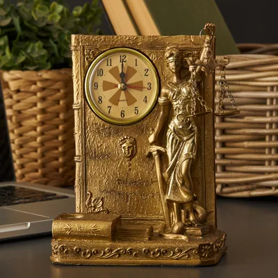 Clock Lady Justice Statue 7.28 ×5.31 İnches