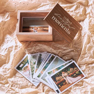 Collect Beautiful Moments Personalized 70Photos Wooden Memory Box