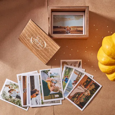 Collection of Memories Design 70 Photo Prints Wooden Photo Box