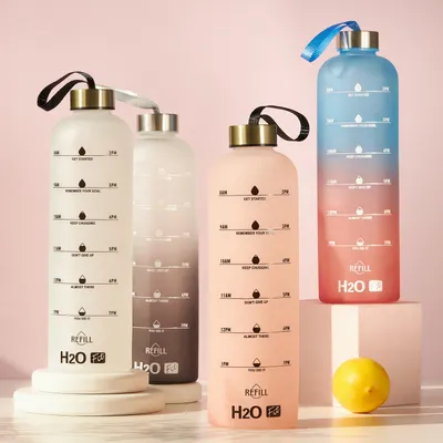 Colorful Glass Water Drinking Bottle