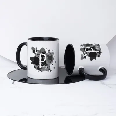 Colorful Watermark Design Personalized Porcelain Mug