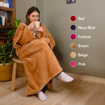 Comfy Wearable Fleece Blanket for Warmth