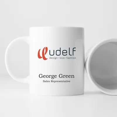 Corporate Logo and Name - Title Printed Coffee Mug