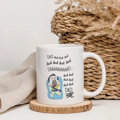 Crying Baby Designed Mug for Father's Day as Funny Gift for Dad