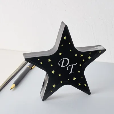Custom Acrylic Star with Initial Design