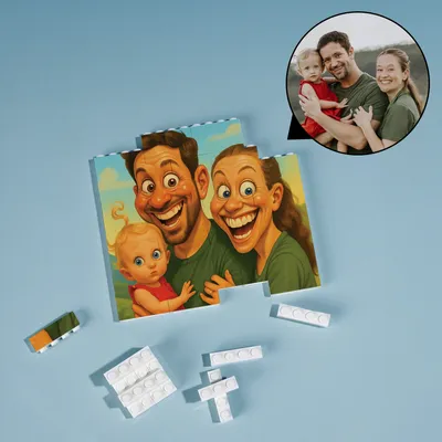 Custom Cartoon Photo Block Puzzle Gift – 46 Pieces