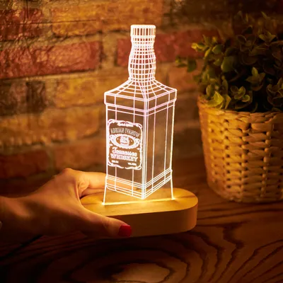 Custom Decorative Led Lamp with Whiskey Design