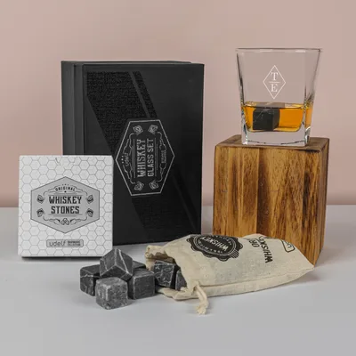 Personalised Whiskey Glass Set with Engraving