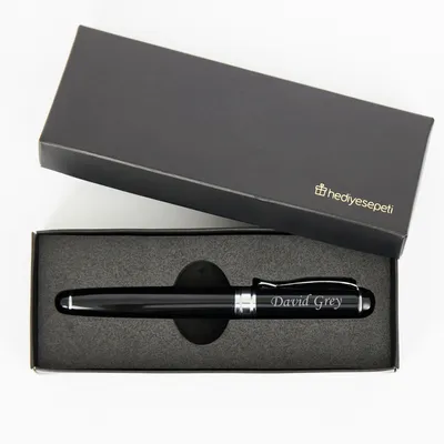 Custom Engraved Executive Pen in Elegant Black Gift Box