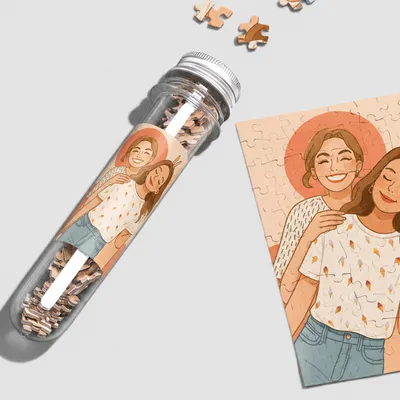 Custom Illustrated Photo Puzzle Gift
