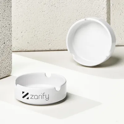 Custom Logo Ceramic Ashtray Set of 4