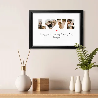 Custom Love Photo Wall Frame Perfect for Romantic Gifts