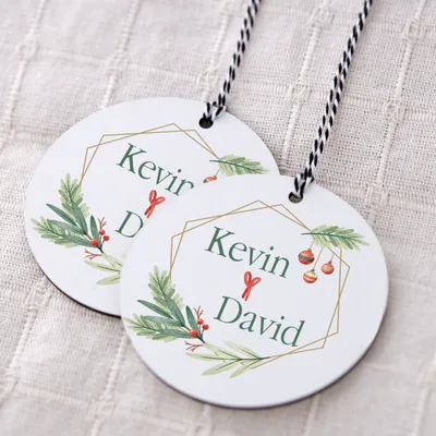 Personalised MDF Pine Tree Christmas Ornament