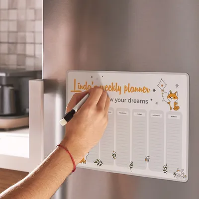 Custom Message Weekly Magnet Planner for Home and Office