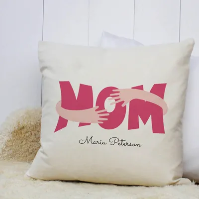 Custom Mom Hug Pillow with Personalized Name