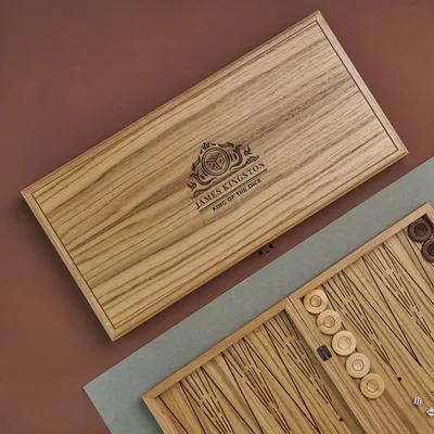 Custom Oak Backgammon Set for Avid Players