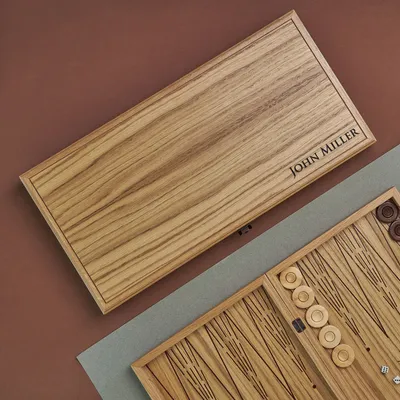 Custom Oak Wood Backgammon Set for Game Lovers