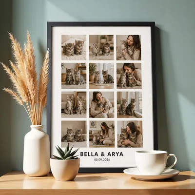 Custom Pet Photo Collage Frame for Pet Lovers