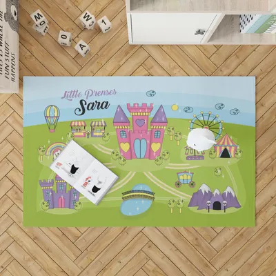 Custom Princess Castle Play Mat for Kids – Enchanting Nursery Decor
