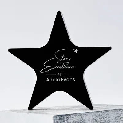 Customized Star Acrylic with Star of Excellence Design
