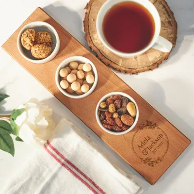 Customized Wooden Tray with Mini Bowls