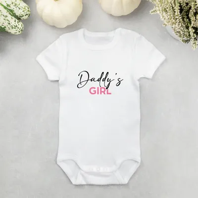 Daddy's Girl Custom Baby Onesie for Father's Day and Newborn Celebrations