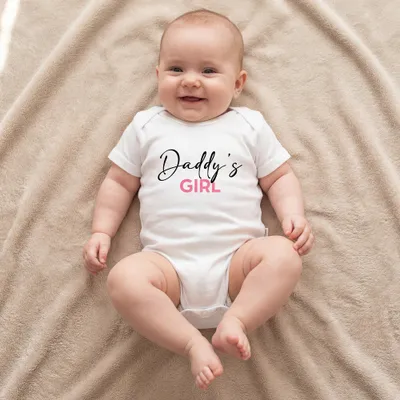 Daddy's Girl Custom Baby Onesie for Father's Day and Newborn Celebrations