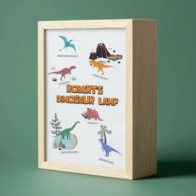 Dinosaur Themed Personalized Night Lamp