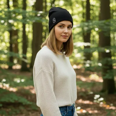 Embroidered Beanie with Initial Design