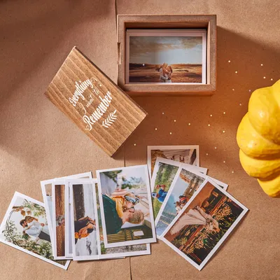 Everything I Want to Remember 70 Photos Printed Wooden Photo Box