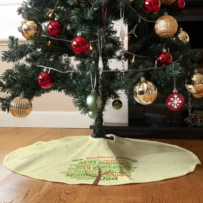 Family Tree Design Personalized Christmas Tree Skirt