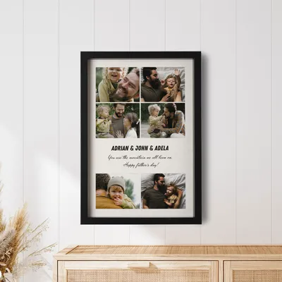 Father's Day Gift Photo and Message Printed Decorative Frame