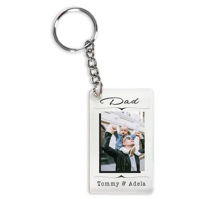 Father's Day Gift Photo Printed Acrylic Keychain
