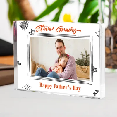 Father's Day Special Design Photo Printed Acrylic Frame