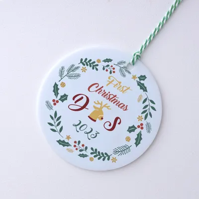 First Christmas Ornament with Custom Letters