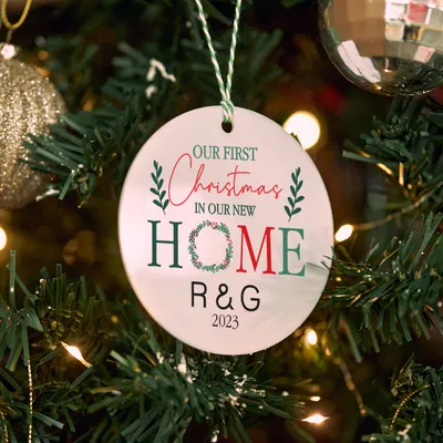 First Christmas Personalized Christmas Ornament with Letters