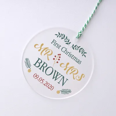 First Christmas! Personalized Christmas Ornament with Names