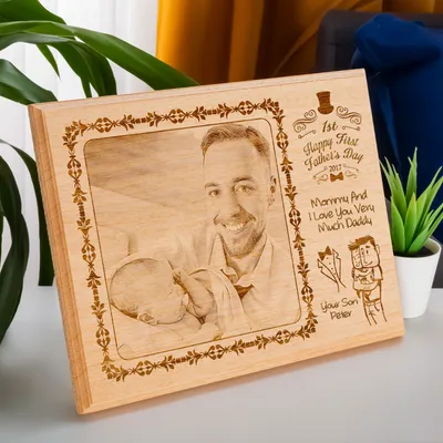 First Father's Day Special Design Wooden Picture Frame