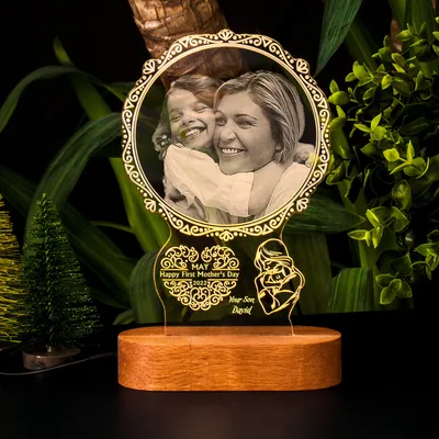 First Mother's Day Gift 3D LED Lamp with Photo