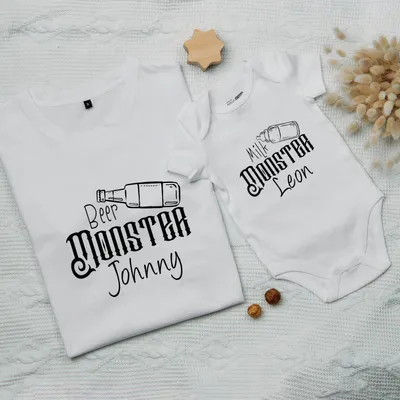 Funny Dad & Baby Matching T-Shirts Set