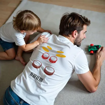 Funny Drum Back Massage Dad T-Shirt Gift