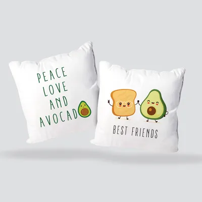 Gift for a Friend Decorative Avocado Pillow