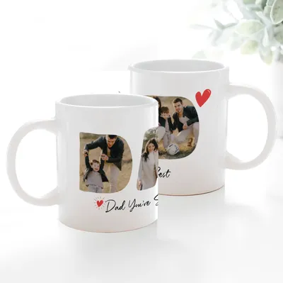 Gift for Dad Personalized Photo Printed Mug Unique Customized Father's Day Gift Idea