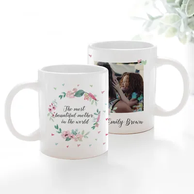 Gift for Mom Personalised Photo and Message Printed Mug