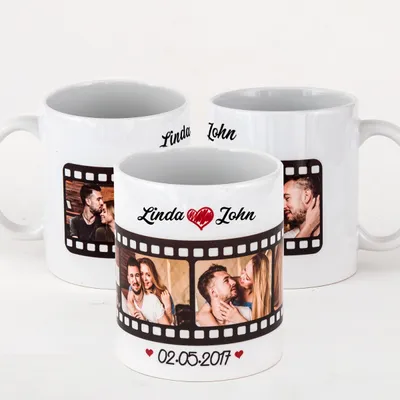 Gift for Significant Other Photo and Date Printed Mug