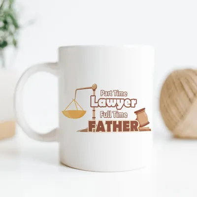 Gift Porcelain Coffee Mug for Lawyer Dads