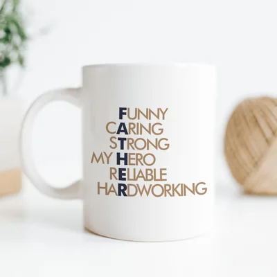 Gifts for Dad Anagram Design Coffee Mug