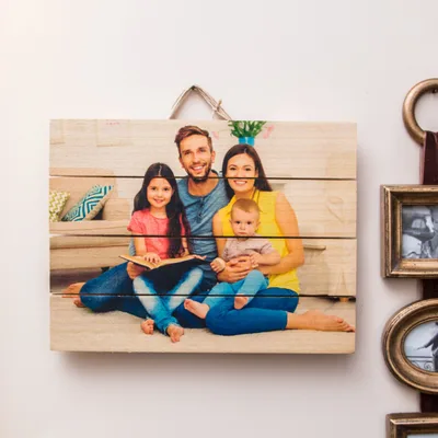 Gifts for Family Photo Printed Wooden Palette Tableau