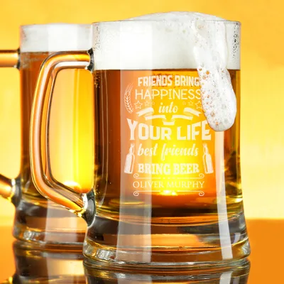 Gifts for Friends Personalized Beer Mug